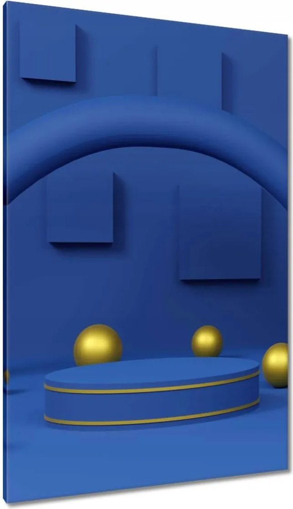 Vászonkép 80x120 Classic Gold Blue Golyók