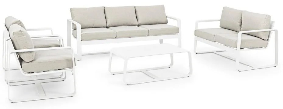 Alumínium kerti dohányzóasztal 62x105 cm Merrigan – Bizzotto