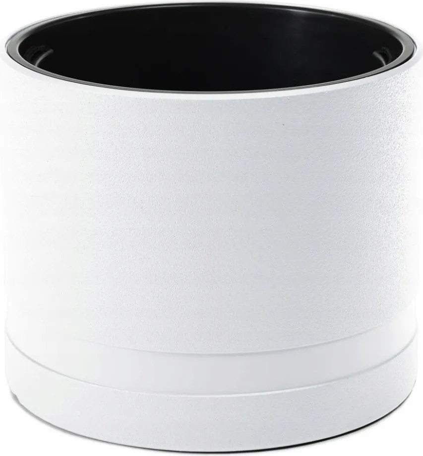 Műanyag kaspó Koma Henger 43 fehér Lamela 43,3x43,3x37,8cm