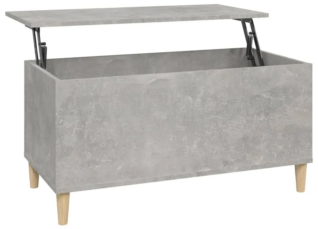 Betonszürke szerelt fa dohányzóasztal 90x44,5x45 cm