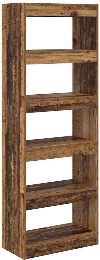 vidaXL Könyvespolc Régi fa 60 x 30 x 166 cm Faanyag
