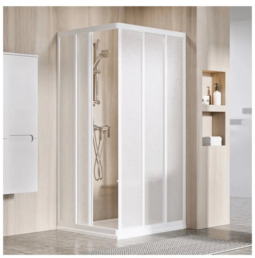 RAVAK Supernova III ASRV3-80 198 fél zuhanykabin, fehér + Pearl