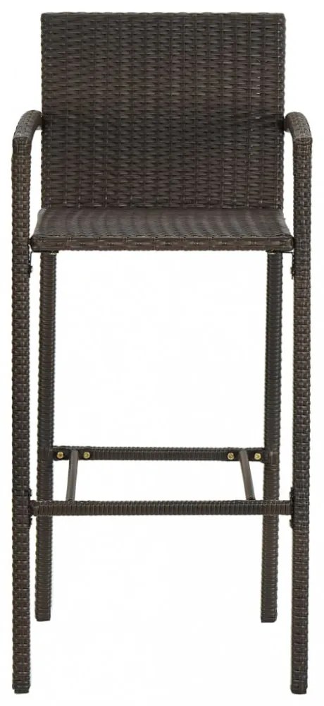 4 db barna polyrattan bárszék