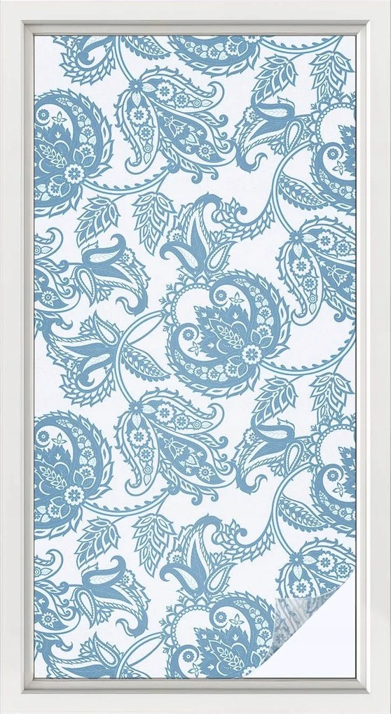 Ablakfólia öntapadós Adatvédelem Kék díszek 50x100