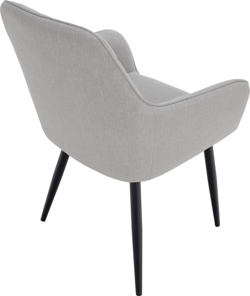 Design fotel, világosszürke/fekete, OSKOR