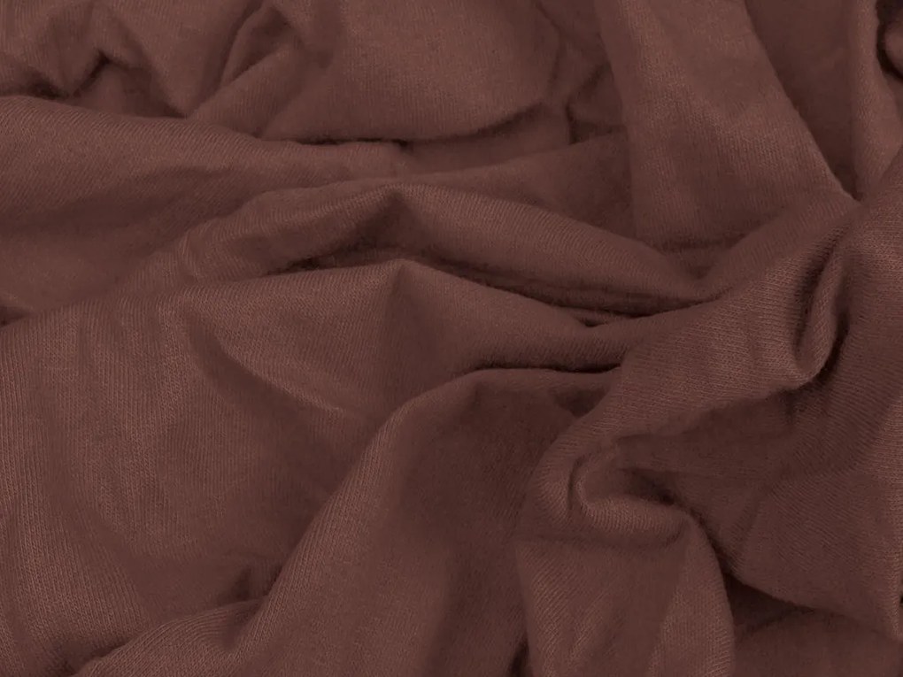 Jersey sötétbarna lepedő 180x200 cm