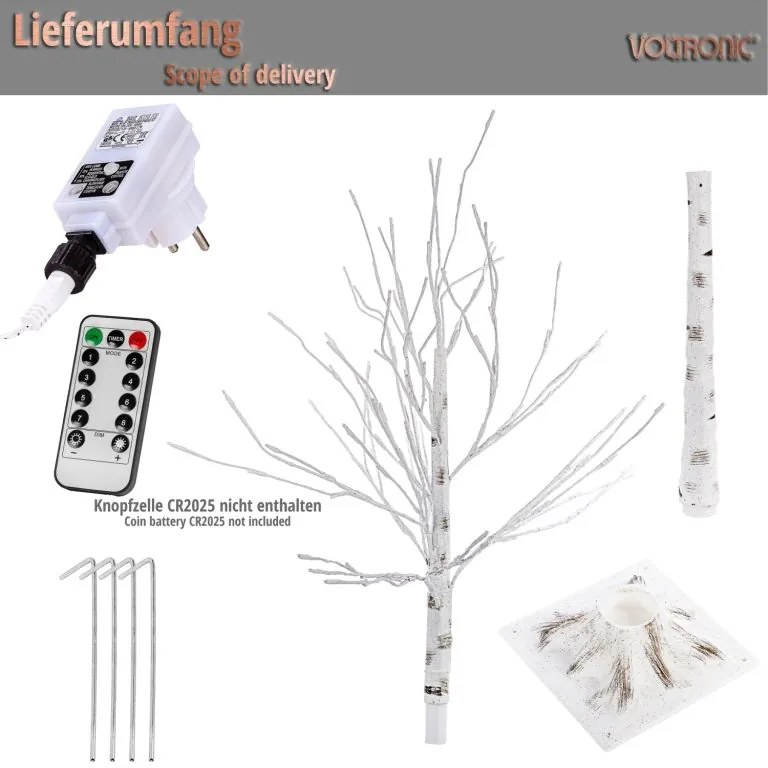 VOLTRONIC® Dekoratív fa LED 180 cm + vezérlő meleg fehér