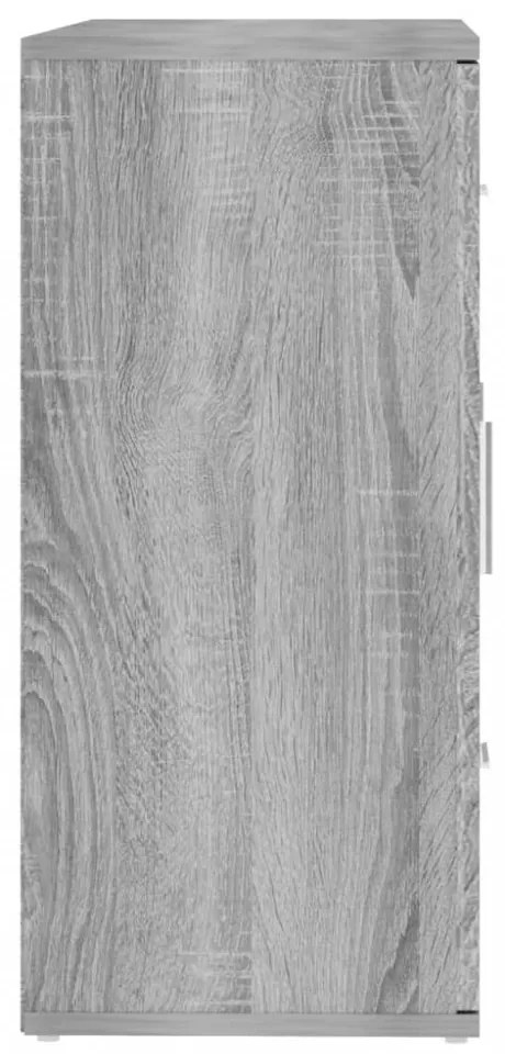 szürke sonoma színű szerelt fa tálalószekrény 91x29,5x65 cm