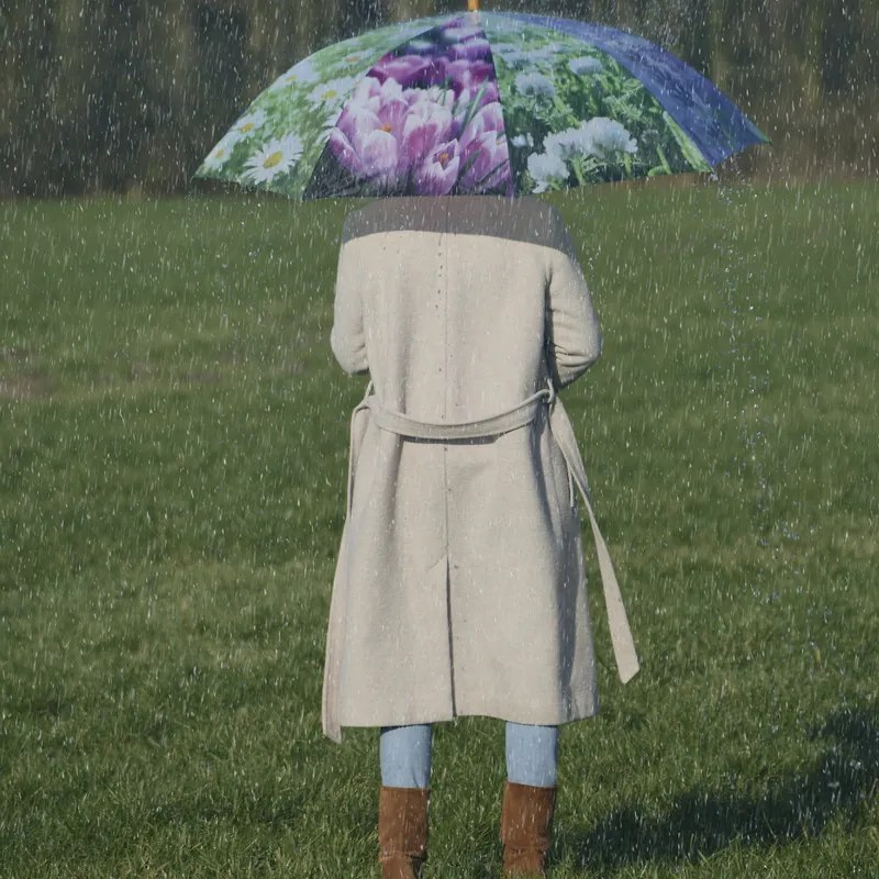 Virágos esernyő, 120 cm átmérőjű