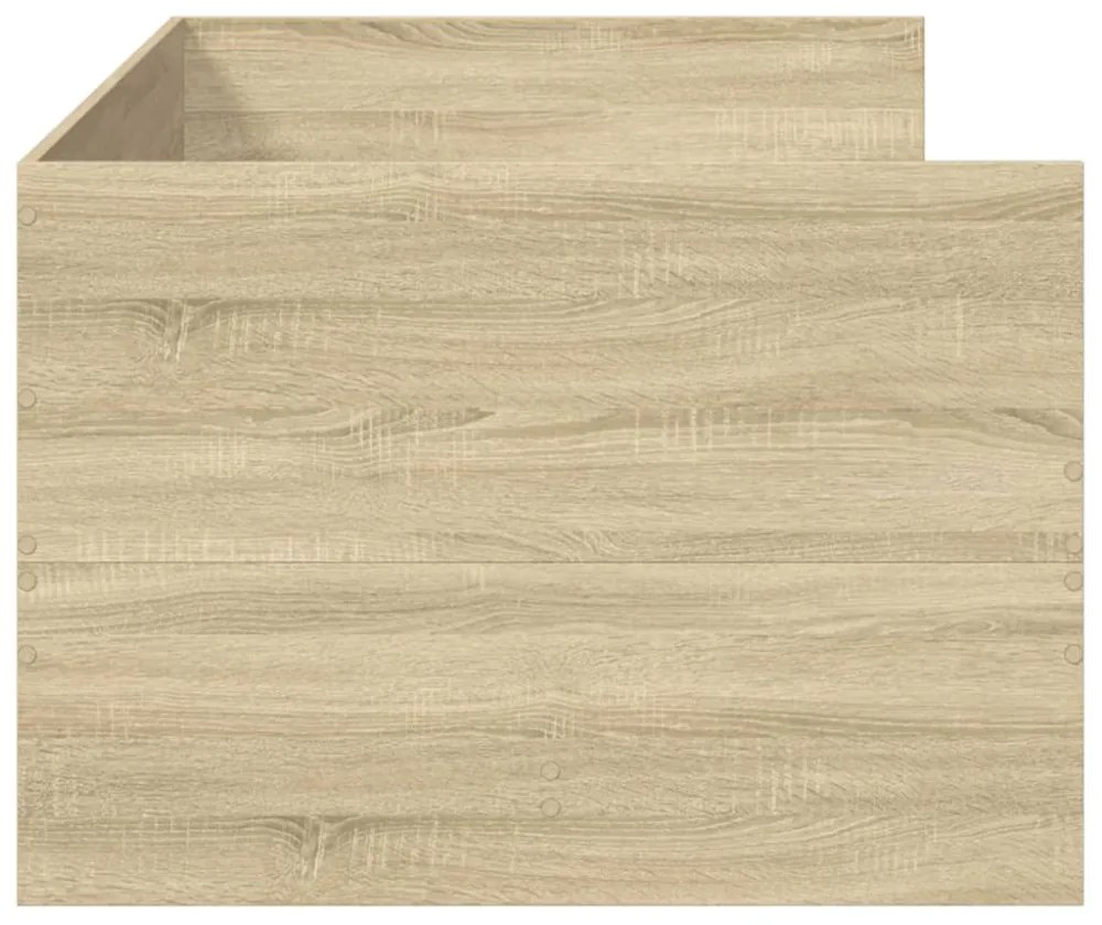sonoma tölgy kanapéágy fiókkal matrac nélkül 75x190 cm