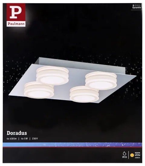 Paulmann 70875 - 4xLED/5W IP23 Fürdőszobai mennyezeti lámpa DORADUS 230V