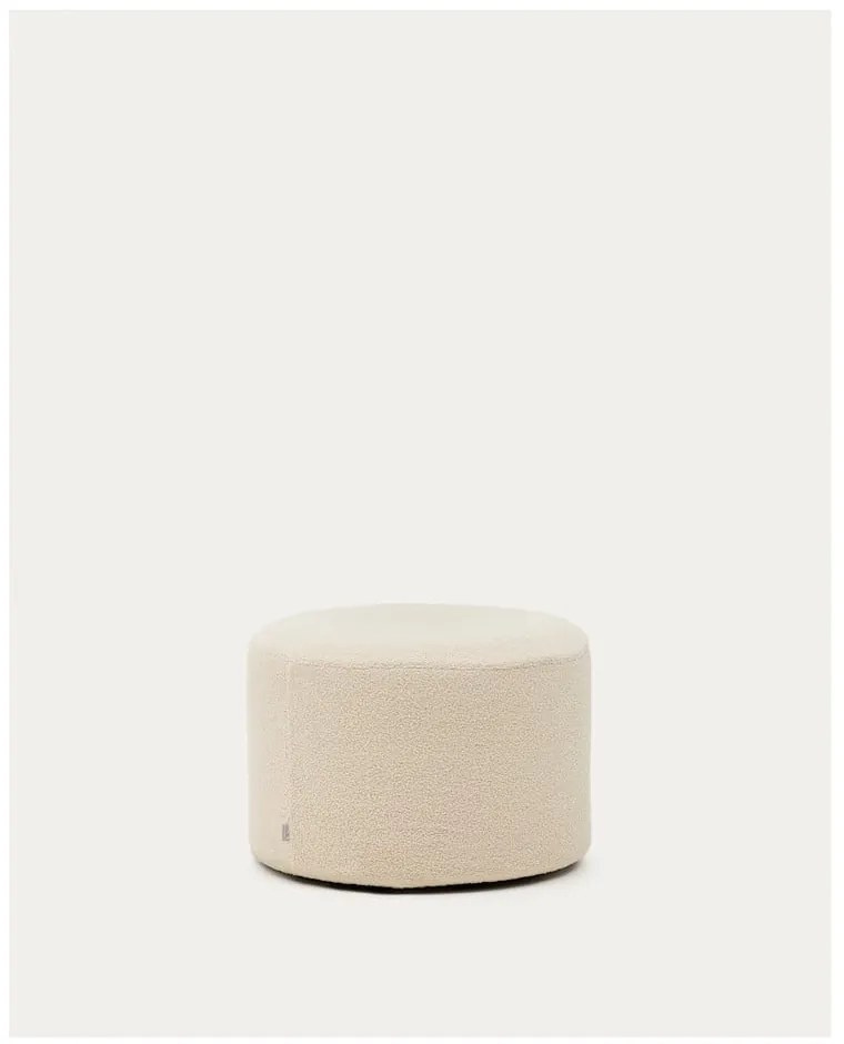 Krémszínű buklé puff Kaeli – Kave Home