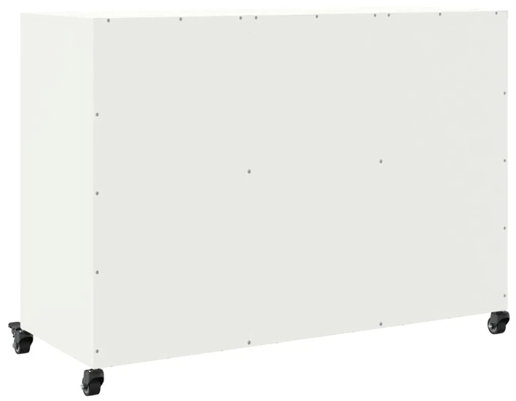 fehér acél tálalószekrény 100,5 x 39 x 72 cm
