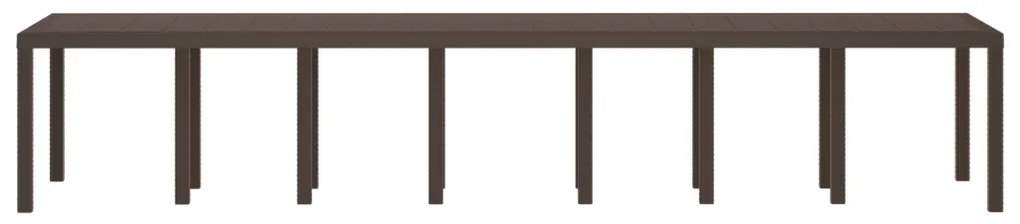 Kerti Asztal Barna 400x100x73 cm Poli Rattan, Kerti Asztal Barna 250x100x73 cm Poli Rattan, Kerti Asztal Barna 150x100x73 cm Poli Rattan