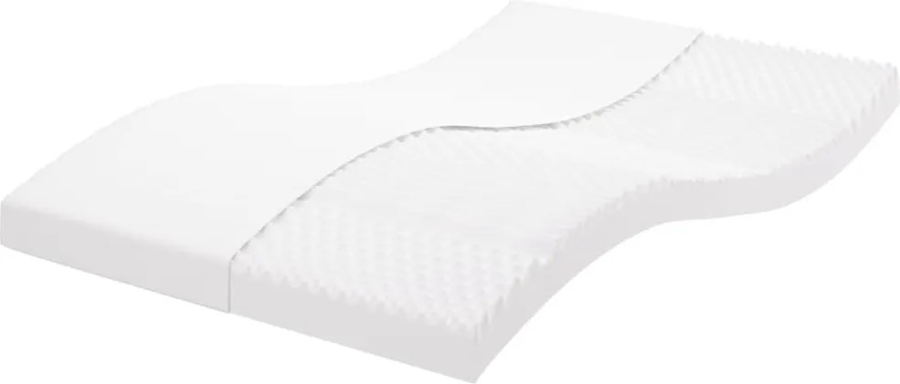 vidaXL fehér 7 zónás 20 ILD keménységű habmatrac 140 x 190 cm