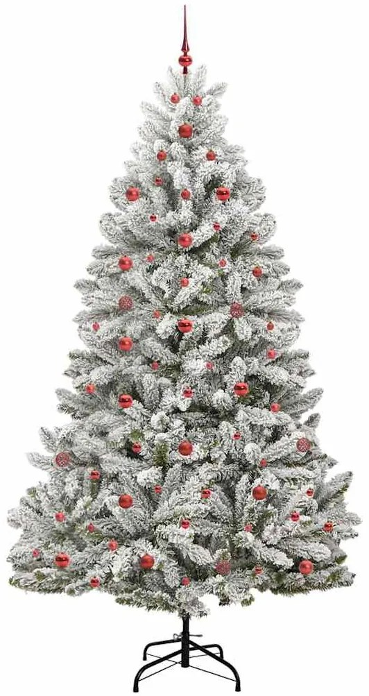 Mű karácsonyfa 300 LED-del Zöld és Fehér 240 cm PVC és fém