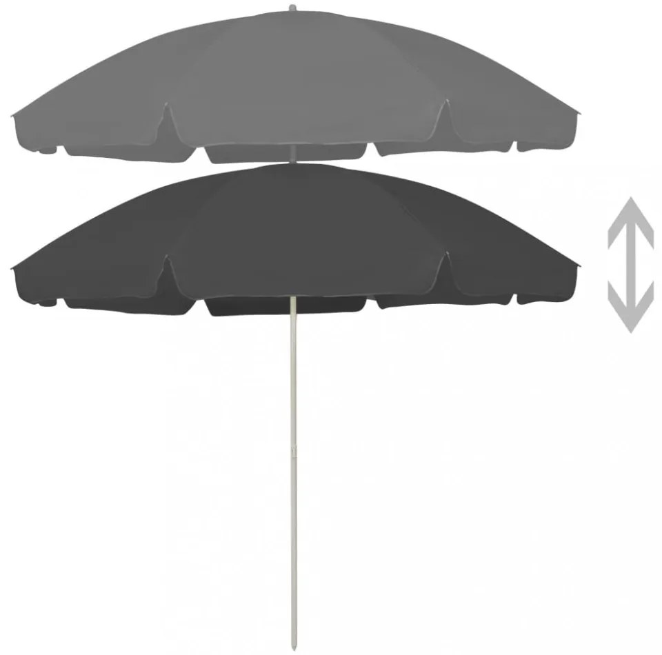 antracitszürke strandnapernyő 300 cm