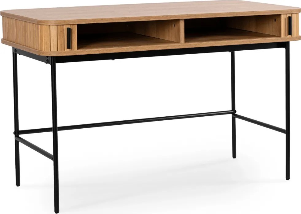 Íróasztal 120 cm, bordázott tölgy kivitelben TRISH