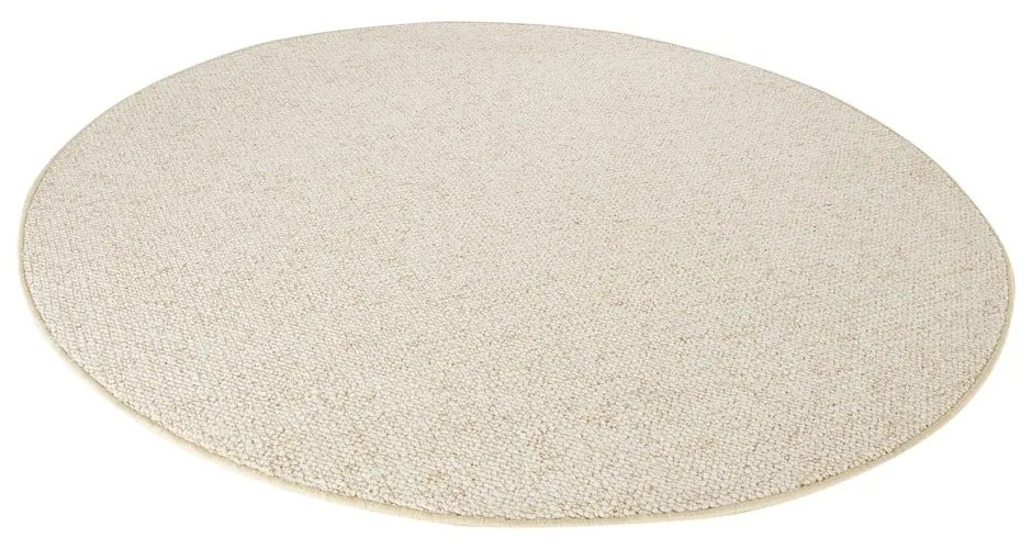 Krémszínű kerek szőnyeg ø 133 cm Wolly – BT Carpet