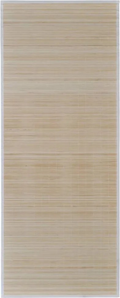 Négyszögletes natúr bambusz szőnyeg 80 x 200 cm