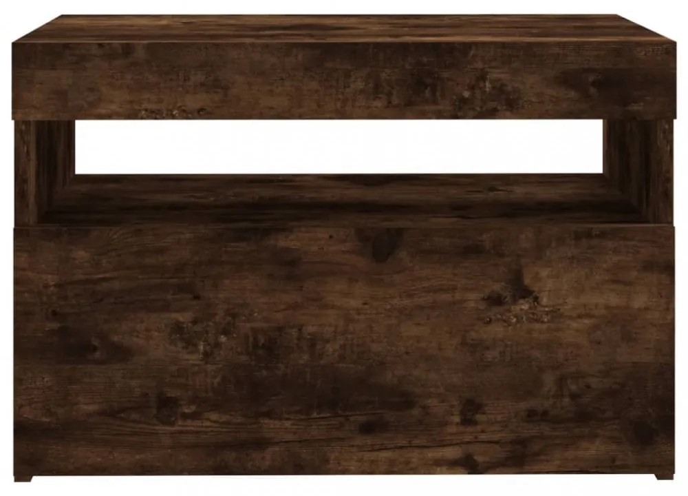 füstös tölgy színű TV-szekrény LED-világítással 60 x 35 x 40 cm