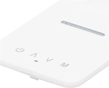 Asztali lámpa, LED, szabályozható, Qi töltővel, USB, HOME, fehér (VLMLA10Q)