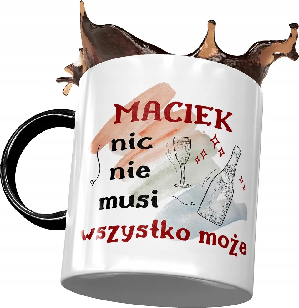 Fekete Bögre Mátyás Férj-Fia Barátnőjének Nyomtatott Fotóval