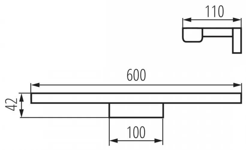 KANLUX 26681 ASTEN Króm színű Fürdőszobai tükörmegvilágító lámpa LED 12W IP20