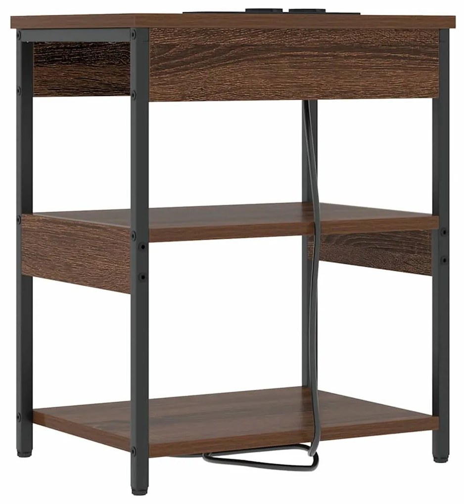 Éjjeli Szekrények 2 pcs barna tölgy 41 x 31 x 51 cm Faanyag