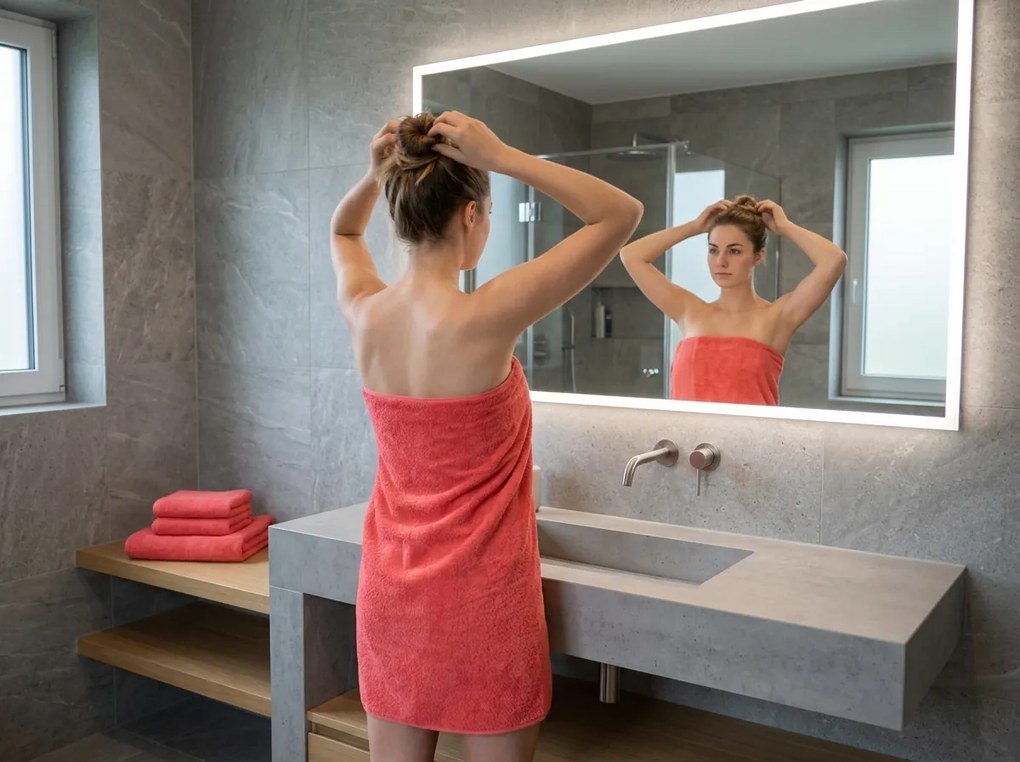 Fürdőlepedő NORIELLE 70x140 cm piros, 100% pamut