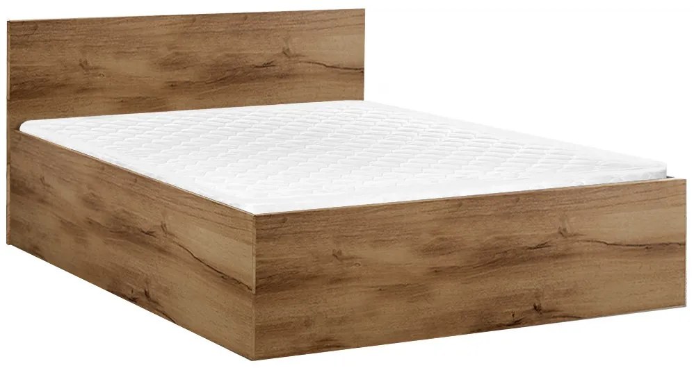 SOFIA ágy 160 x 200 cm, artisan tölgy Ágyrács: Lamellás ágyrács, Matrac: Matrac nélkül
