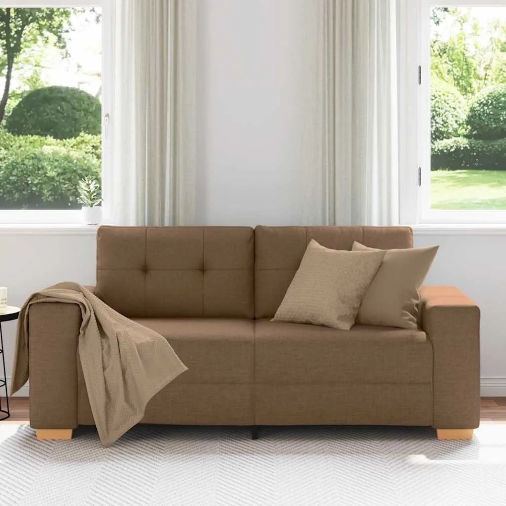 barna szövet loveseat kanapé 140 cm