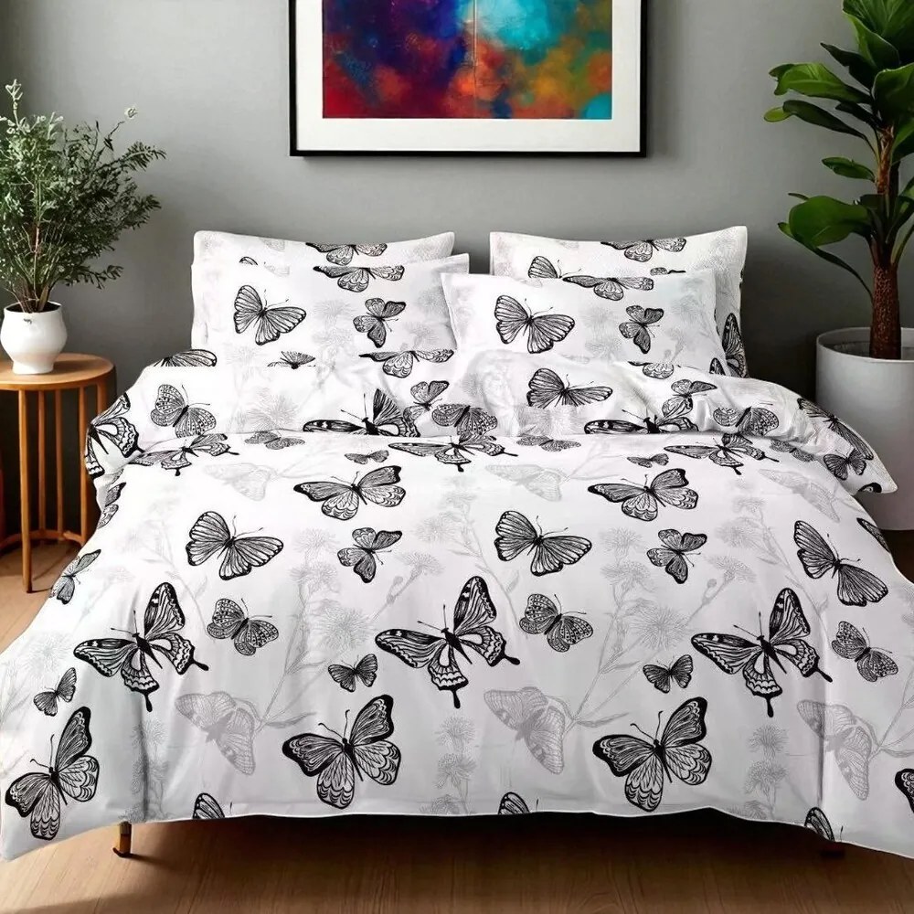 Ágynemű OPRAH WHITE BUTTERFLIES 7 részes 140X200 cm