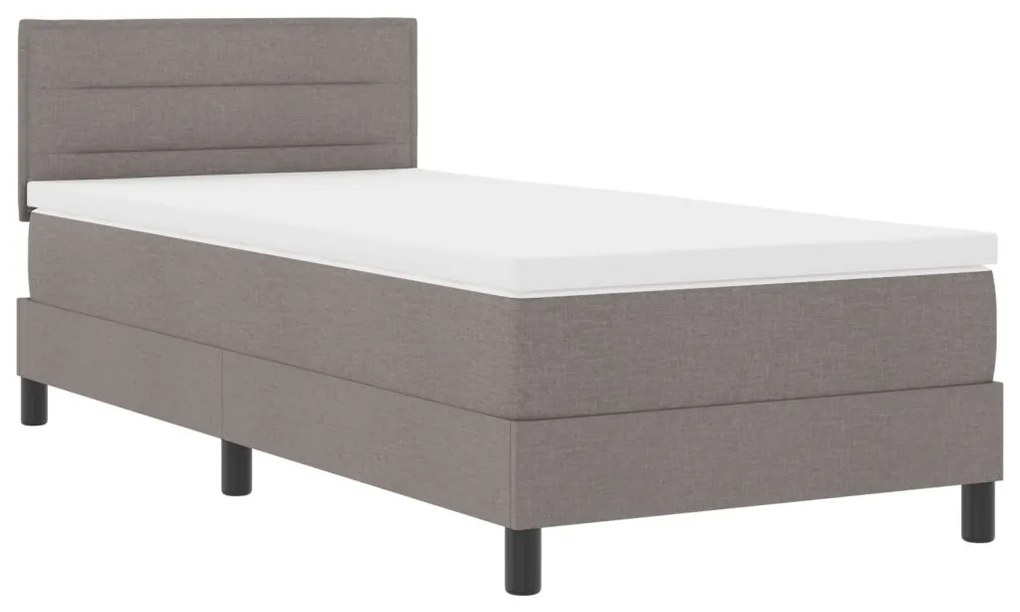 Boxspring ágy matraccal matracmal Tópszínű 80 x 200 cm szövet
