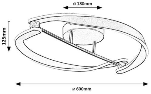 Rabalux 71149 - ADALIND LED mennyezeti lámpa LED/40W/230V/3000K átmérő 60 cm