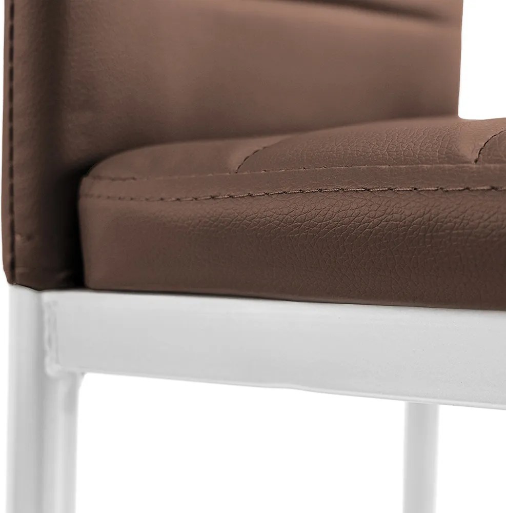 Tino NOVA Étkezőszék barna textilbőr + fém - barna