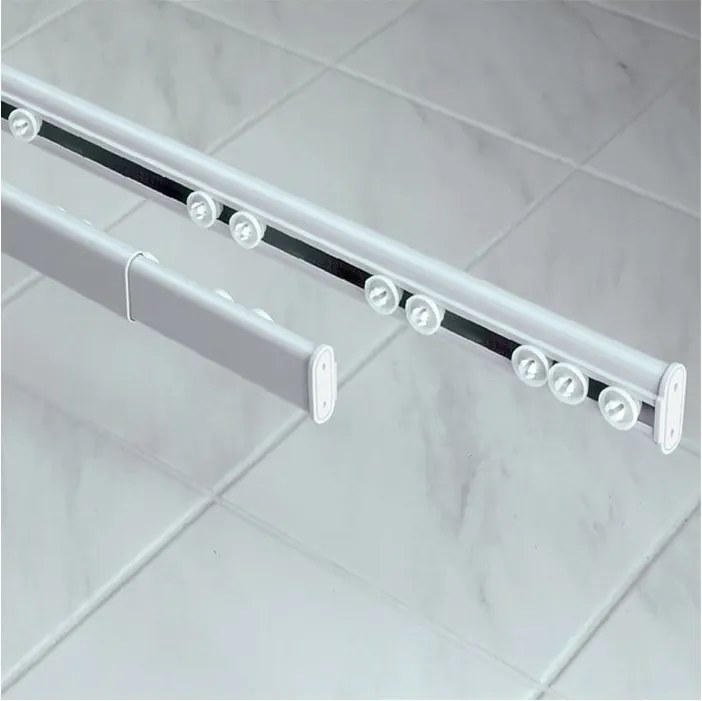 Fehér zuhanyfüggöny rúd 125 - 200 cm Surprise – Spirella