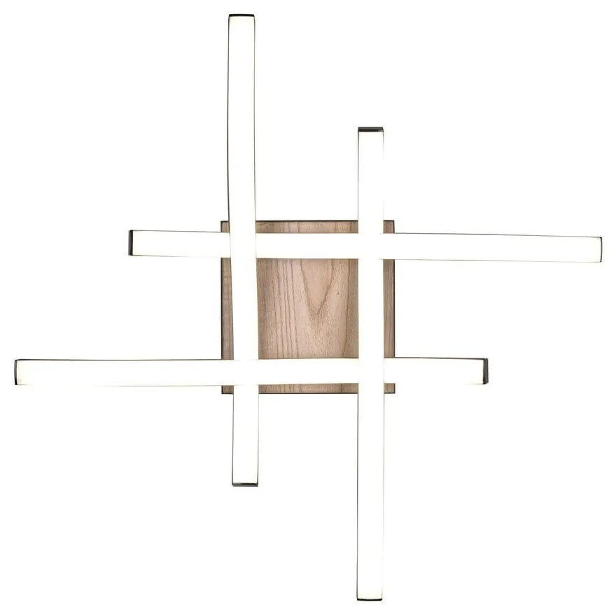 Fekete-barna LED mennyezeti lámpa 46x46 cm Route – Trio