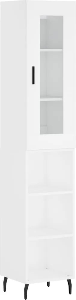 vidaXL fehér szerelt fa magasszekrény 34,5x34x180 cm