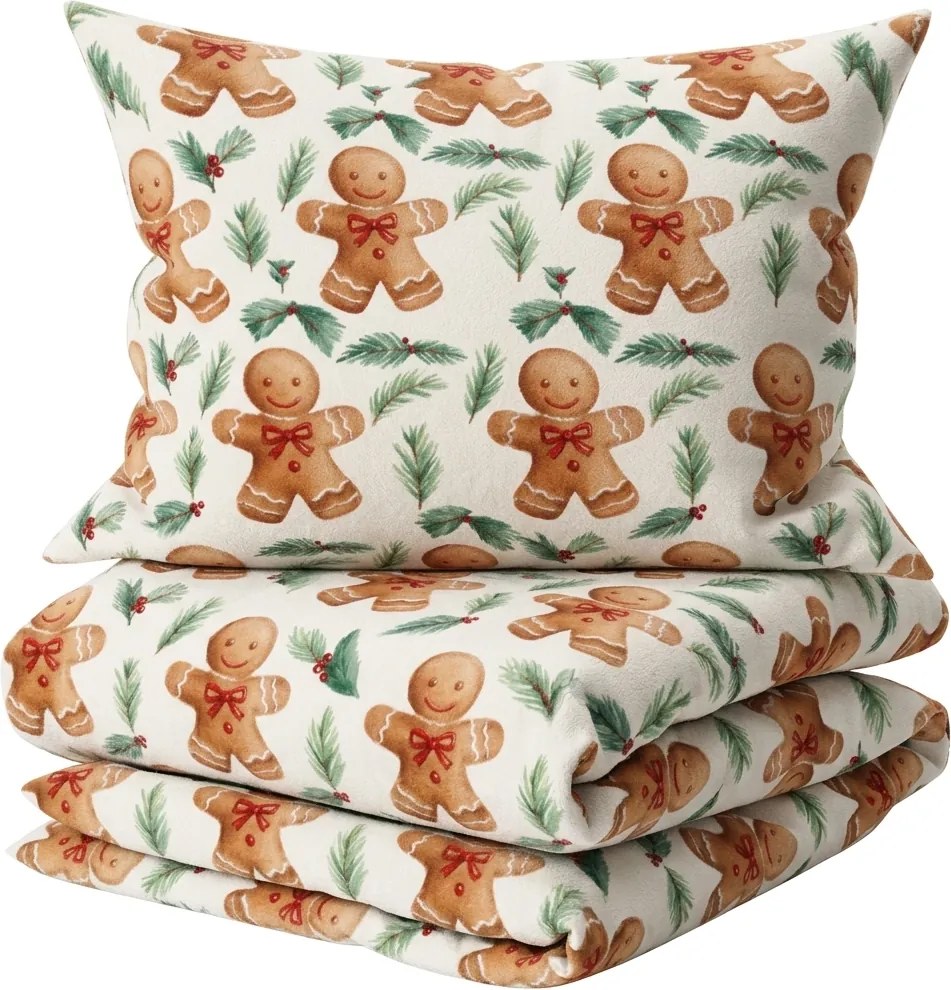Flanel ágyneműhuzat MERRY GINGER színes kivitel Ágyneműhuzat mérete: 70 x 90 cm | 140 x 200 cm