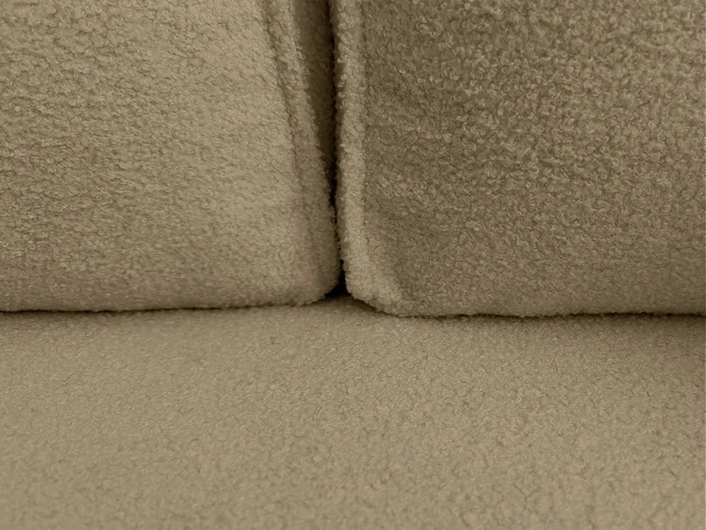 SMART BOUCLE L alakú kihúzható, megfordítható sarokkanapé 232x143 cm, sötétbézs