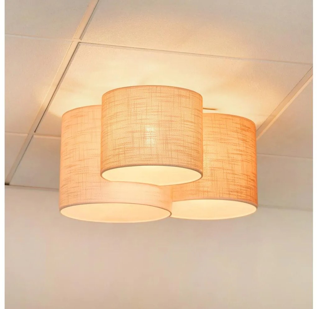 Brilagi - Mennyezeti lámpa SNAKE 3xE27/15W/230V szürke/krémszínű