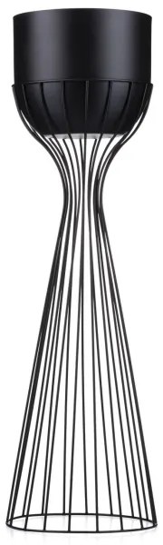 Fém virágcserép LOFT 68x20 cm fekete