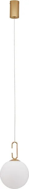 NOVA LUCE 9695224 HOOK Egyágú Függesztett Lámpa Üveg LED IP20