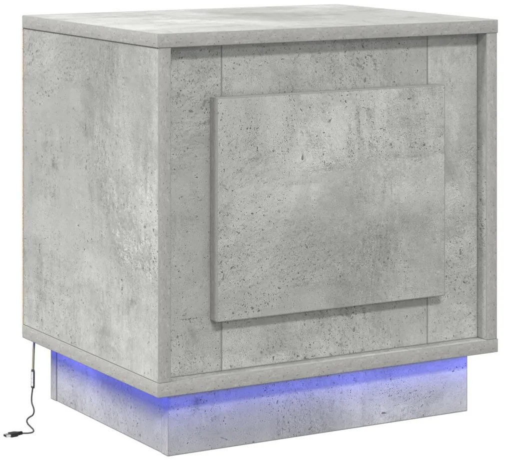 LED világítással ellátott éjjeli szekrények 2 db Betongrád 44x34,5x45 cm