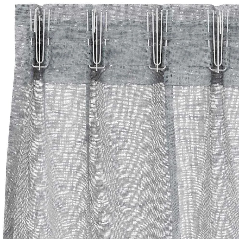 Függönyök függönyökkel 2 pcs Sötétszürke 140x140cm Poliészter