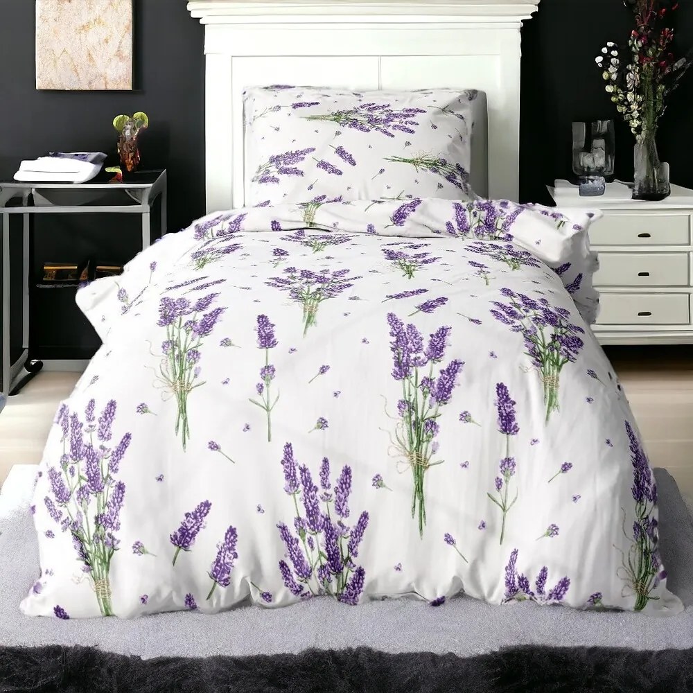 Krepp pamut ágynemű Homa TORRY LAVENDER 2 részes 140x200 cm
