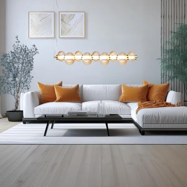 BOLLA LED/32W/230V kábeles csillár arany/füstös bézs