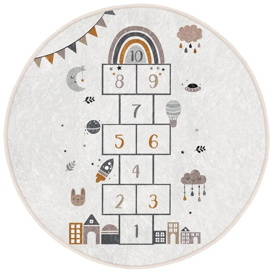 Krémszínű gyerek szőnyeg ø 80 cm Comfort – Mila Home