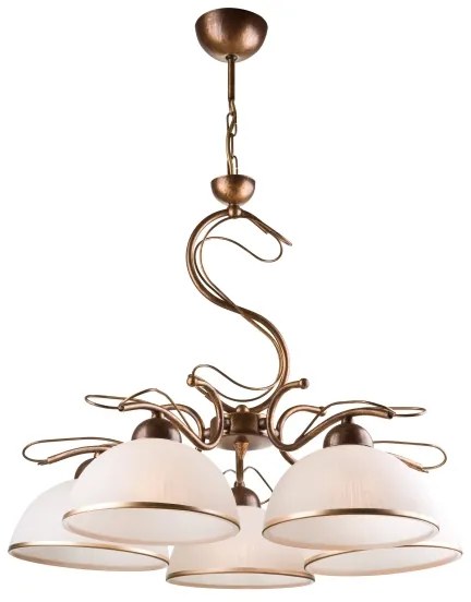 Láncos csillár COBRA 5xE27/60W/230V bronz/patina